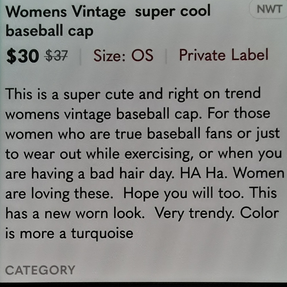 🔥Womens Vintage super cool baseball cap - Picture 6 of 6
